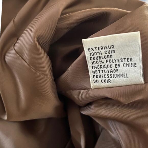 Talbots Petite Women's Brown Suede Leather Button Jacket Size 14 - Picture 4 of 4